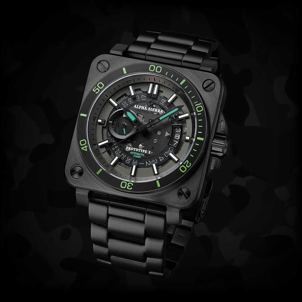 Alpha Cubic Watch Collection Alpha Sierra Watches | Prototype X Series Automatic Men’s Watch